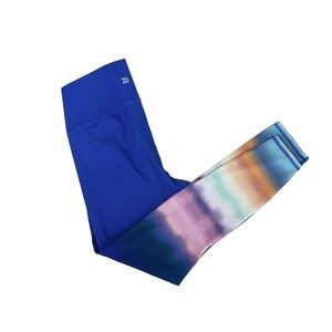 ALL IN MOTION Ombre Rainbow Print Blue Leggings